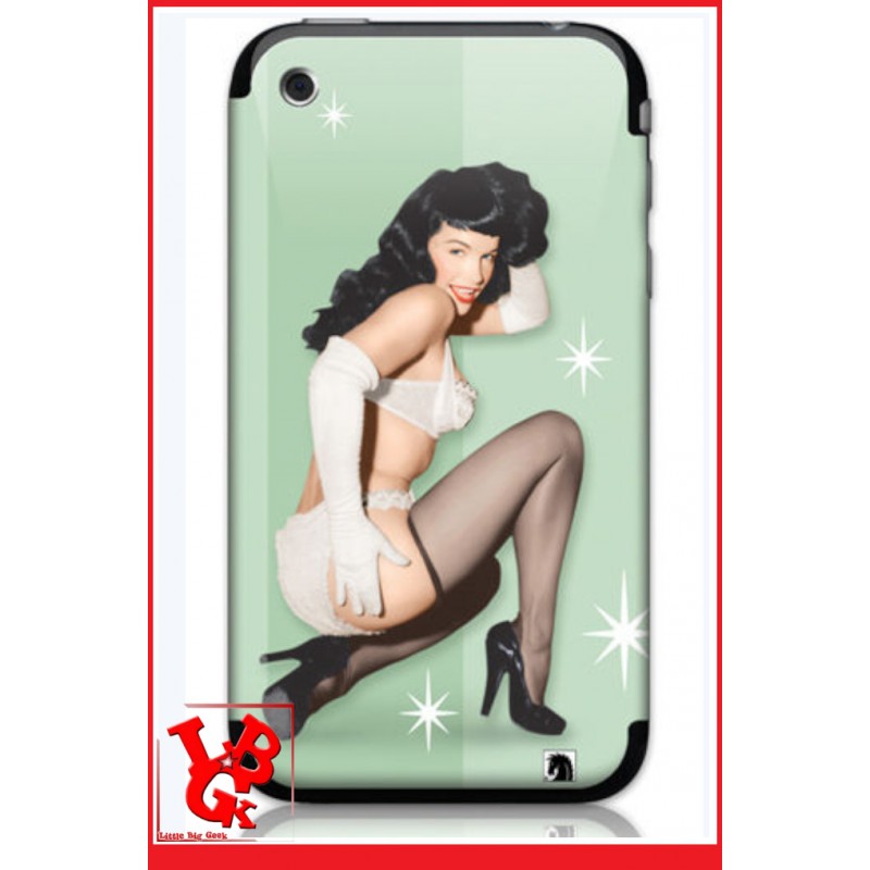 BETTIE PAGE Gelaskins Iphone 3 Protection Blue - 2010 par Dark Horse little big geek 761568169270 - LiBiGeek