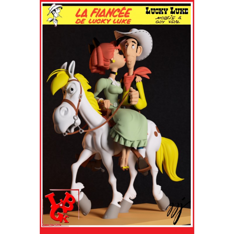 LUCKY LUKE et sa Fiancée de Morris / Diorama 35Cm 150 ex par Maris Jothieu little big geek 3701234113142 - LiBiGeek