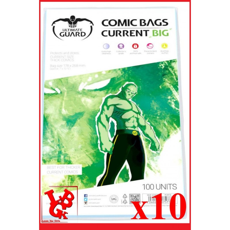 Protection Comics : Lot de 10 protections pour comics format CURRENT BIG Size libigeek 4260250075777