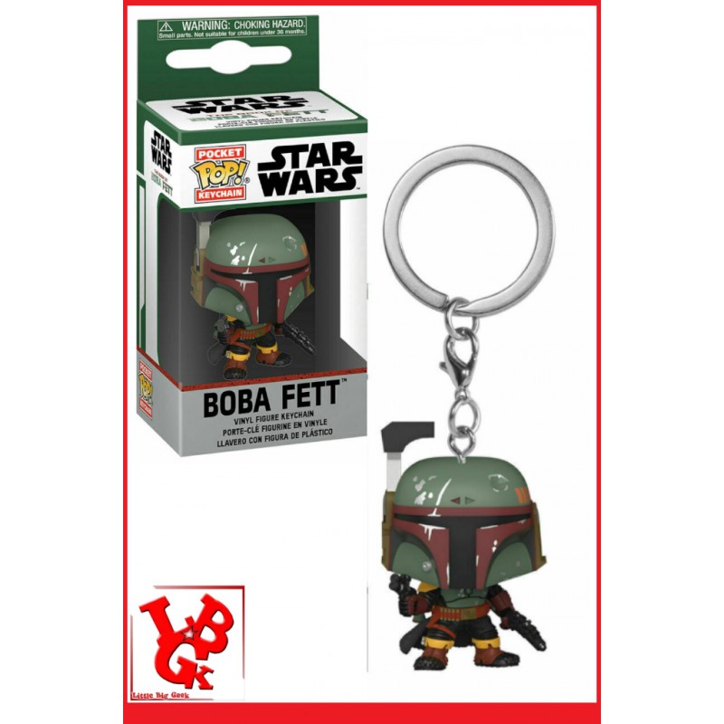 BOBA FETT Star Wars Porte Clefs mini Pop! Bobble-Head par Funko little big geek 889698602358 - LiBiGeek