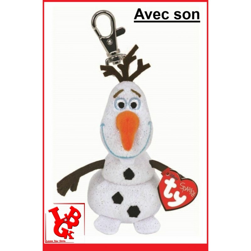 FROZEN OLAF Bagclip Peluche sonore La reine des neiges par Ty little big geek 008421412723 - LiBiGeek