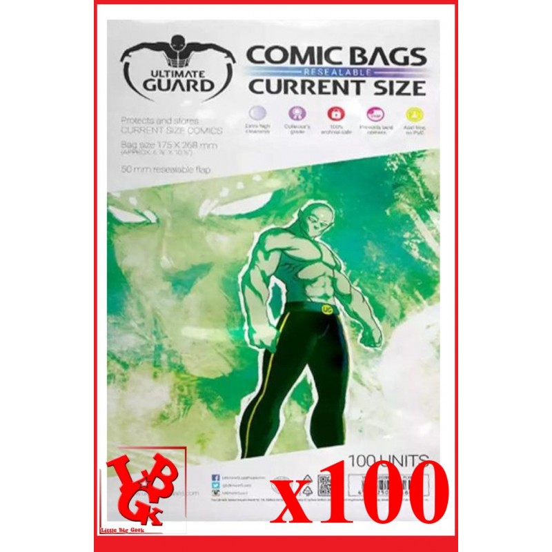 Protection Comics : Lot de 100 protections pour comics format CURRENT Size REFERMABLES libigeek 4260250071601