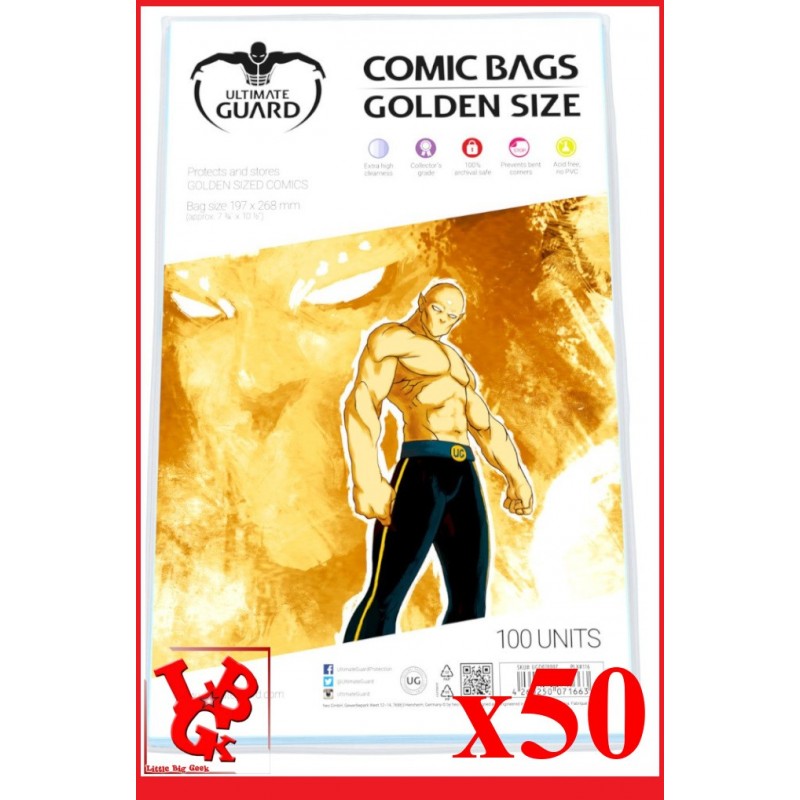 Protection Comics : Lot de 50 protections pour comics format GOLDEN Size libigeek 4260250071663