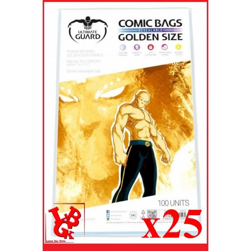 Protection Comics : Lot de 25 protections pour comics format GOLDEN Size REFERMABLE libigeek 4260250071595