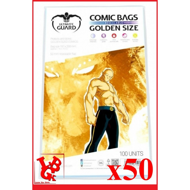 Protection Comics : Lot de 50 protections pour comics format GOLDEN Size REFERMABLE libigeek 4260250071595