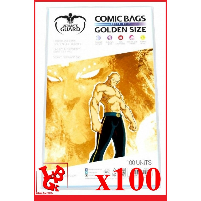 Protection Comics : Lot de 100 protections pour comics format GOLDEN Size REFERMABLE libigeek 4260250071595