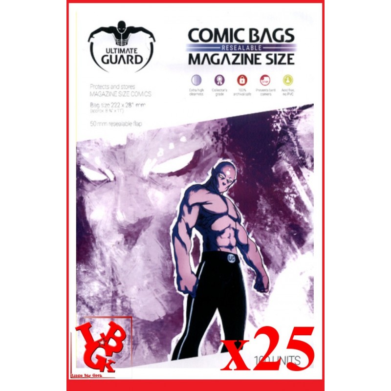 Protection Comics : Lot de 25 protections pour comics format MAGAZINE Size REFERMABLE libigeek 4260250072608