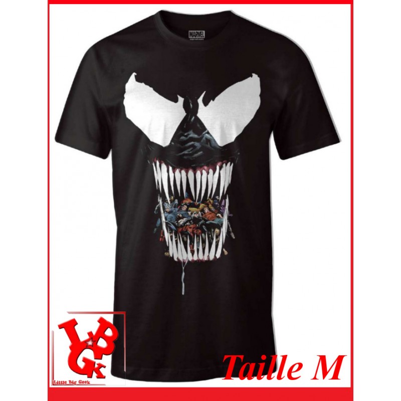 VENOM BLACK "M" - T-Shirt Marvel taille Medium par Cotton Division Tshirt libigeek 3664794047633