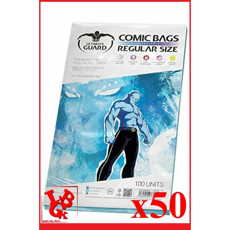 Protection Comics : Lot de 50 protections pour comics format REGULAR Size REFERMABLE libigeek 4260250073834