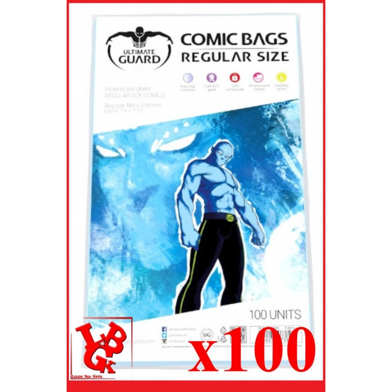 Protection Comics : Lot de 100 protections pour comics format REGULAR Size libigeek 4260250073827