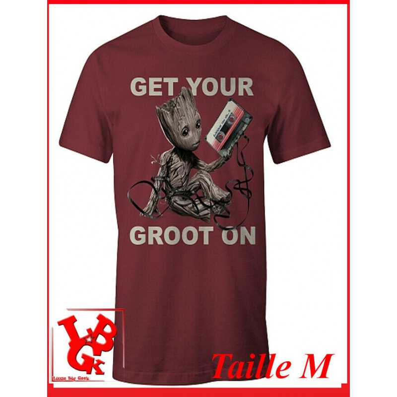 GET YOUR GROOT ON "M" - T-Shirt Marvel taille Medium par Cotton Division Tshirt libigeek 3700334756051