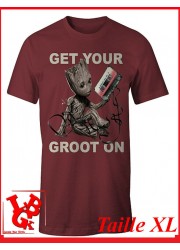 GET YOUR GROOT ON "XL" - T-Shirt Marvel taille X-Large par Cotton Division Tshirt libigeek 3700334756075