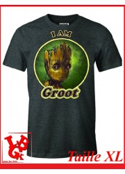 I AM GROOT ON "XL" - T-Shirt Marvel taille X-Large par Cotton Division Tshirt libigeek 3664794067921