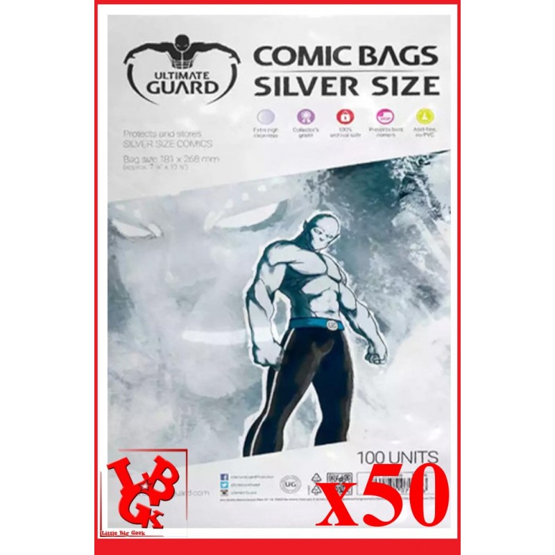 Protection Comics : Lot de 50 protections pour comics format SILVER Size libigeek 4260250071656