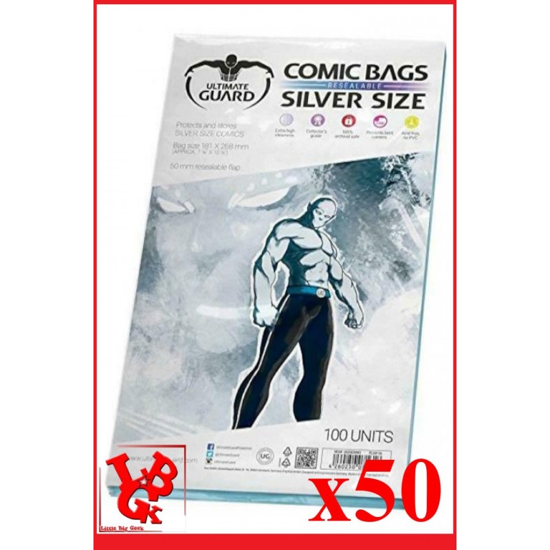 Protection Comics : Lot de 50 protections pour comics format SILVER Size REFERMABLE libigeek 4260250071618