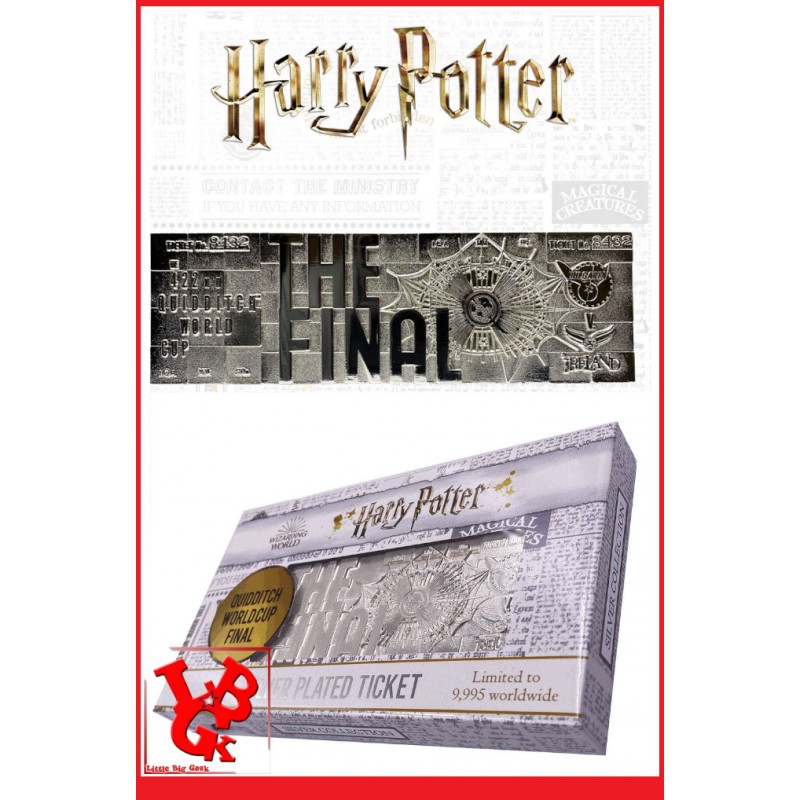 HARRY POTTER / Réplique Ticket Finale de Quidditch Argent par FaNaTtik libigeek 5060662464225