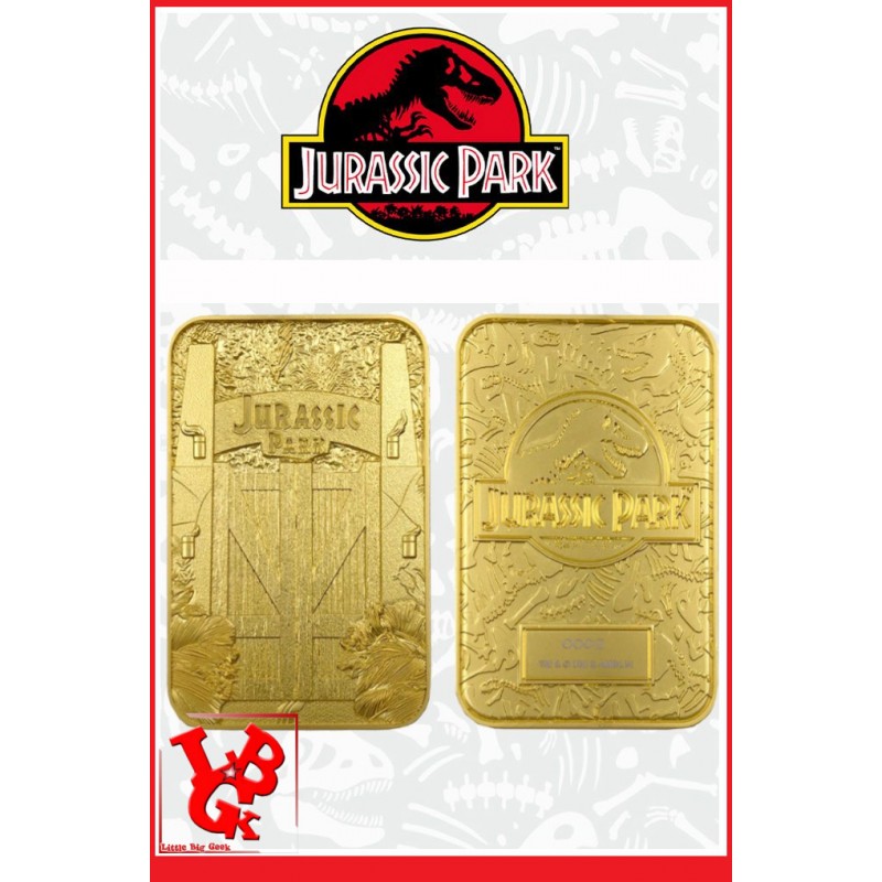 JURASSIC PARK / Réplique Ticket plaqué OR 24 Carats par FaNaTtik libigeek 5060662465291