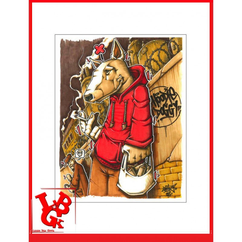 HOODIE DOGGY 7 Print 42x 30 cm OPOIL Print Signé Numéroté signed libigeek 9782809487329