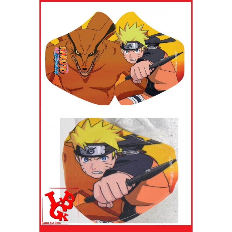 NARUTO Masque Protection visage lavable en tissu Naruto & Kurama par Popbuddies libigeek 6430063310336