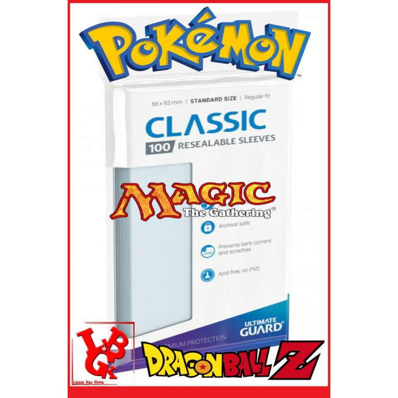 Pochettes Protection Cartes REFERMABLES : Lot de 100 format Standard 66x93 (Pokemon, Magic, ...) libigeek 4056133013222