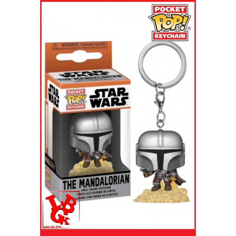 STAR WARS : The  MANDALORIAN Porte Clefs mini Pop! par Funko little big geek 889698530460 - LiBiGeek